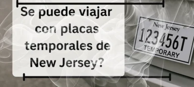 Se puede viajar con placas temporales de New Jersey