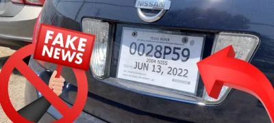 Identificar una placa temporal verdadera de una falsa
